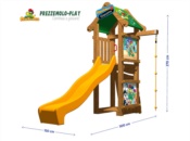 Torre con scivolo Prezzemolo Friends con misure 