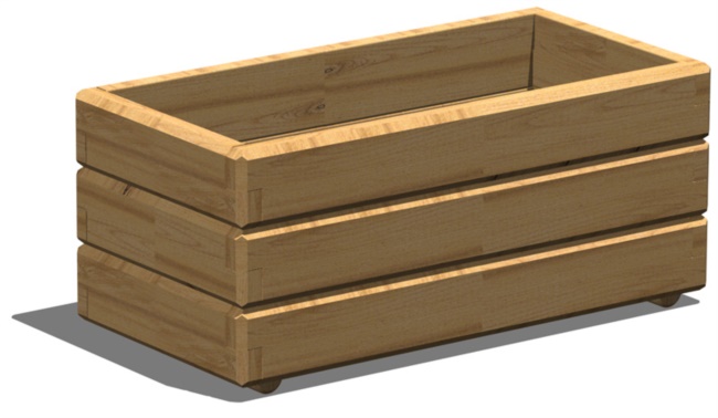Fioriera in legno da giardino 